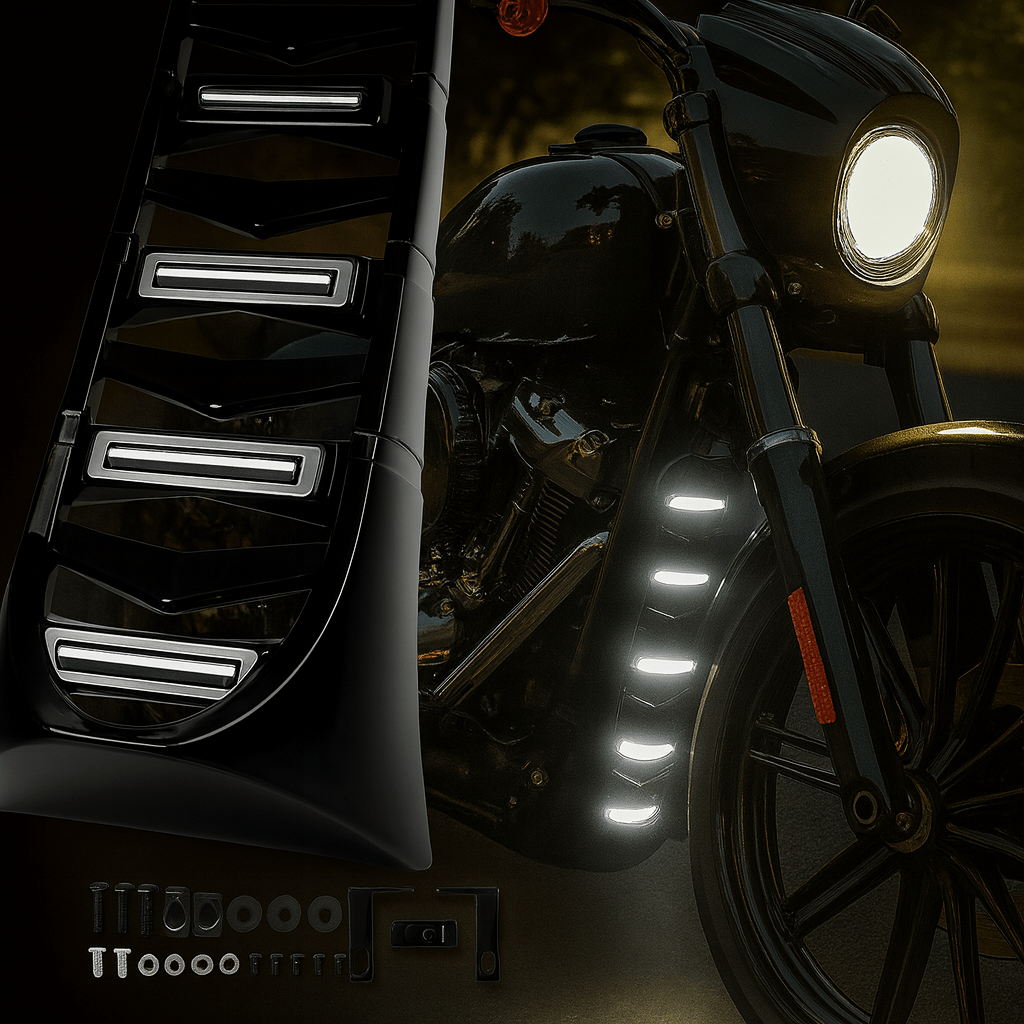 Eagle Lights LUMENSHIELD Chin Spoiler / Radiator Guard with LED Light Bars for 2018+ Harley-Davidson® Softail Models