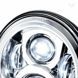 Eagle Lights 7" LED Headlight For Harley-Davidson® and Indian® Motorcycles - Chrome / Generation II