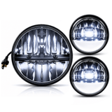 Eagle Lights Complex Reflector Series 7" Round LED Headlight with LED Passing Lights for Harley-Davidson®