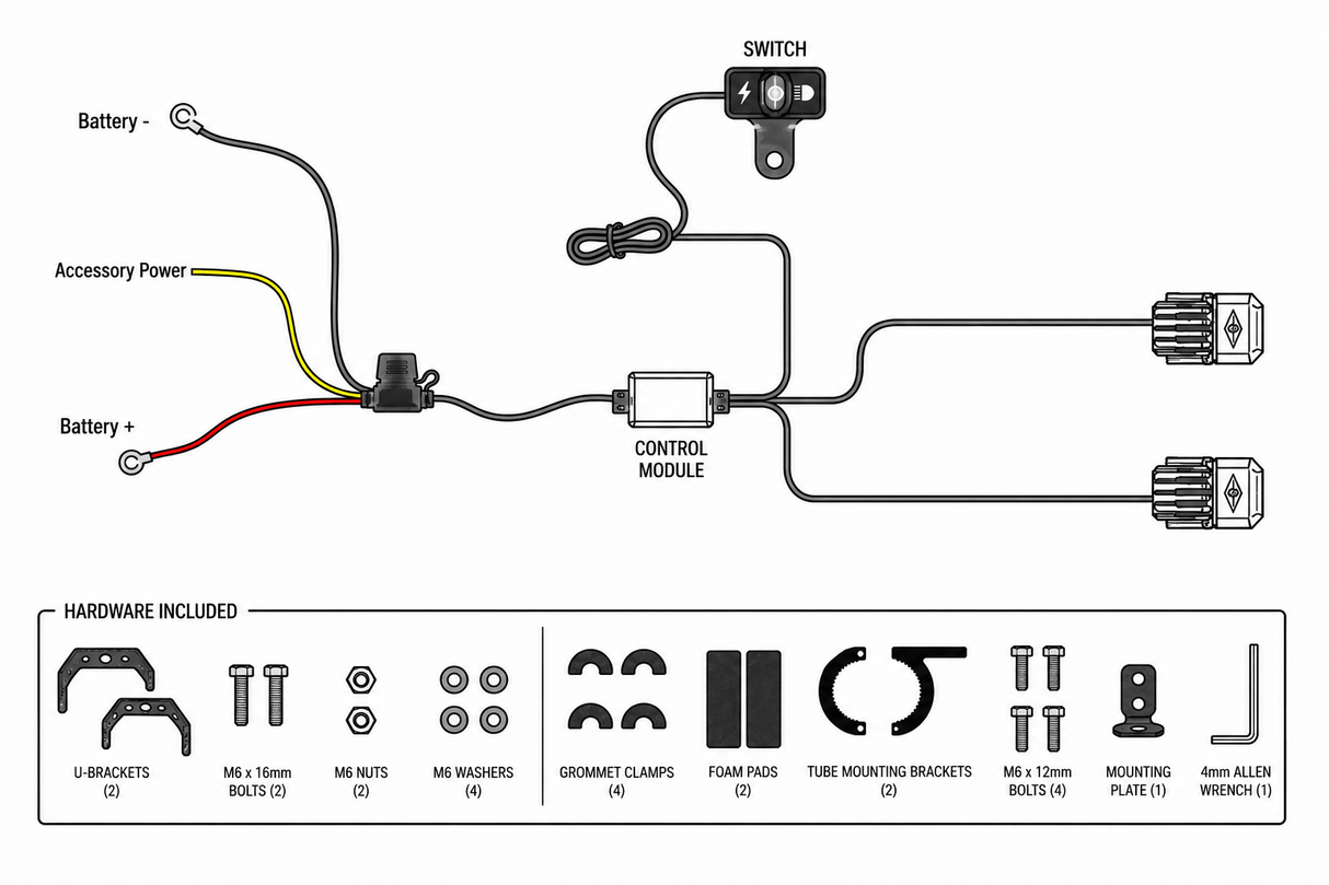 Eagle Lights APEX Auxiliary Lights for Harley Davidson and Indian Motorcycles