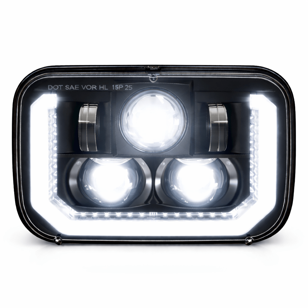 Eagle Lights ArcLine 5x7 Inch LED Headlight Pair for Chevrolet, GMC, Ford Trucks and Vans - Replaces H6054