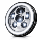 Eagle Lights 7" LED Headlight Kit with Halo Ring for Harley-Davidson® and Indian® Motorcycles - Generation III / Chrome