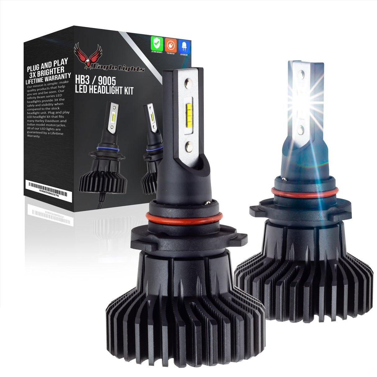 Eagle Lights Infinity Beam HB3 / 9005 LED Headlight Bulb - 2 Pack