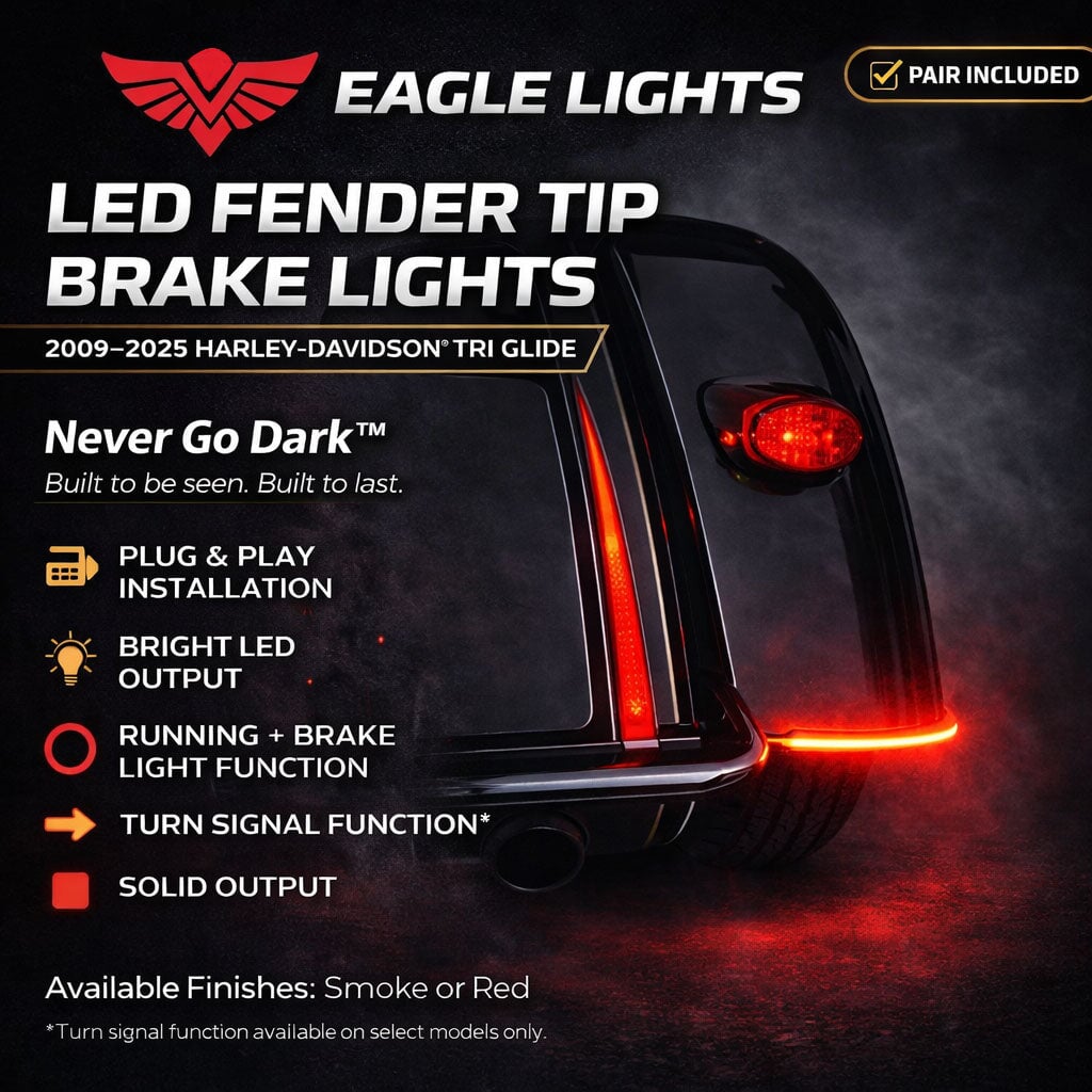 Eagle Lights LED Fender Brake Light for 2009–2025 Harley Davidson® Tri-Glide Models