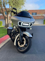 Eagle Lights HALOS DRL Bezel With Vent Inserts And White LED Running Lights for Harley-Davidson® Road Glide Motorcycles