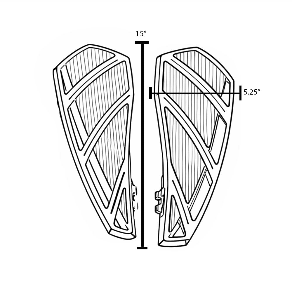 Eagle Lights IRONGRIP Driver Floorboards for 1986 - 2026 Harley-Davidson® Touring & Softail Models