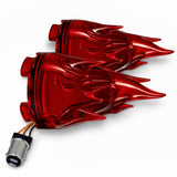 Eagle Lights INFERNO LED Turn Signal, Brake Light and Running with Flame Lens for Harley Davidson Motorcycles - 1157 Base