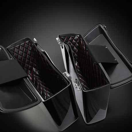 Eagle Lights Saddlebag Insert Liners with Red Stitching for 1994 - 2013 Harley Davidson OEM Saddlebags