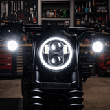 Eagle Lights 5 3/4" LED Headlight Kit with Halo Ring for Harley-Davidson® and Indian® Motorcycles - Generation II