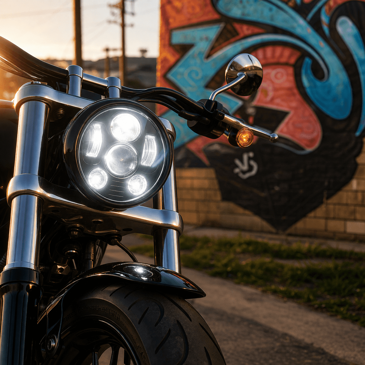 Eagle Lights 5 3/4" LED Headlight Kit for Harley-Davidson® and Indian® Motorcycles - Generation III