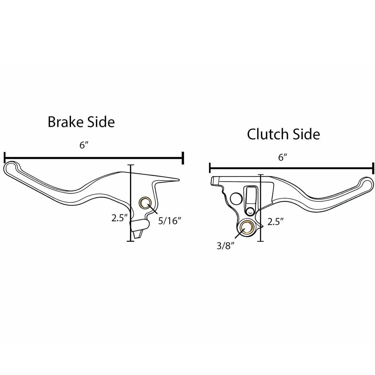 Eagle Lights SPEEDSHIFT Shorty Brake and Clutch Lever Set for 2018+ Harley-Davidson® Softail Models - Cable Clutch