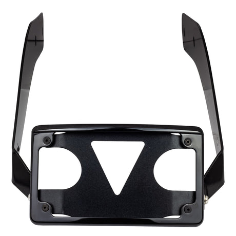 Eagle Lights Curved Laydown License Plate Mount Relocation Bracket for Harley Davidson Low Rider S / ST / El Diablo