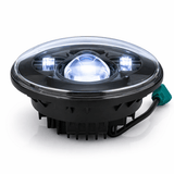Eagle Lights 7" LED Headlight and 4.5" LED Passing Light Kit for Harley-Davidson and Indian Motorcycles - Generation I / Black