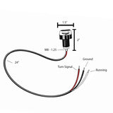 Eagle Lights Bar End LED Turn Signals for 7/8" Handlebars - Pair