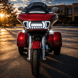 Eagle Lights LED Projection Headlight for Harley-Davidson 2015 - 2025 Road Glide Models with HALOS Vent Insert Light