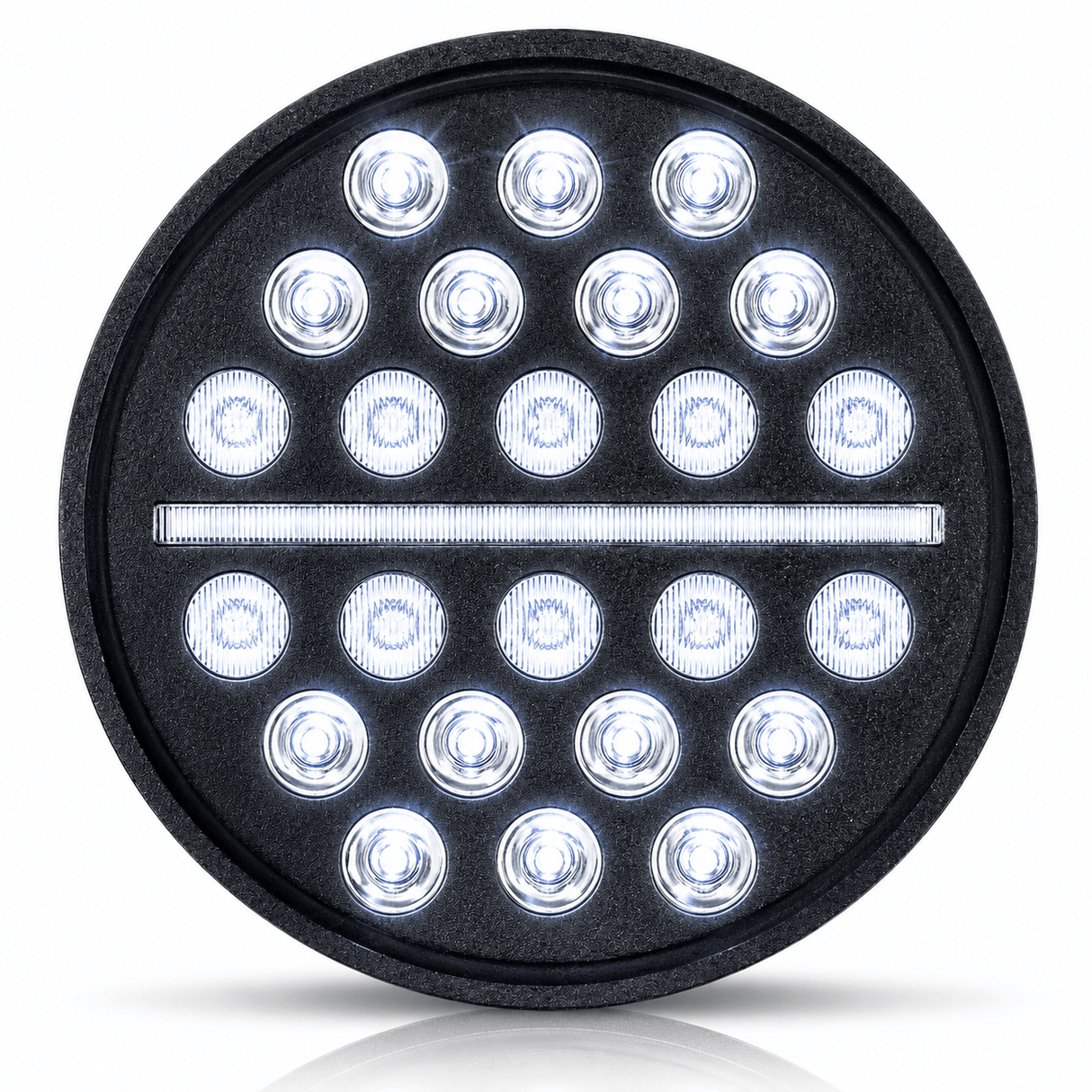 Eagle Lights 7" SLIM LINE Multi LED Projection Headlight - Black - Fits All 7" Harley-Davidson® and Indian® Headlight Buckets