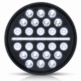 Eagle Lights 7" SLIM LINE Multi LED Projection Headlight - Black - Fits All 7" Harley-Davidson® and Indian® Headlight Buckets