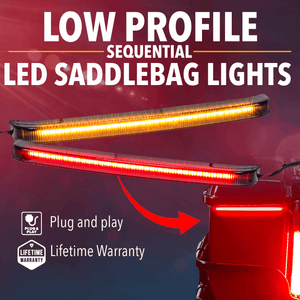 Low Profile Sequential LED Saddlebag Lights