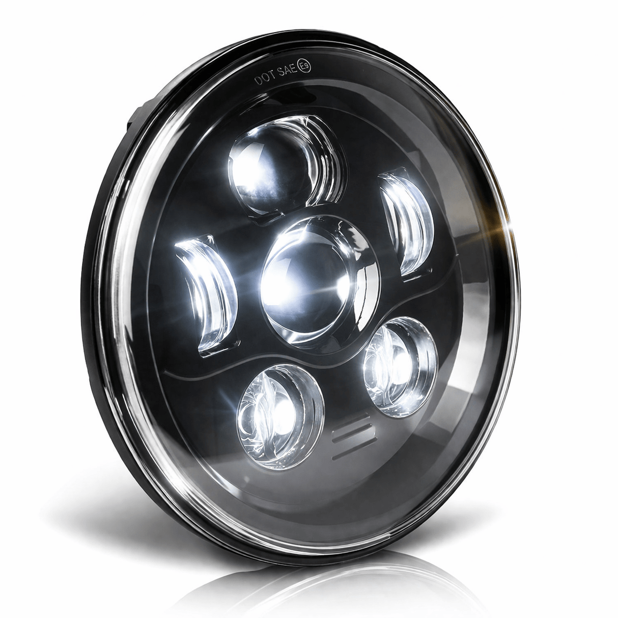 Eagle Lights 7" LED Headlight Kit for Harley Davidson and Indian Motorcycles - Generation III / Black
