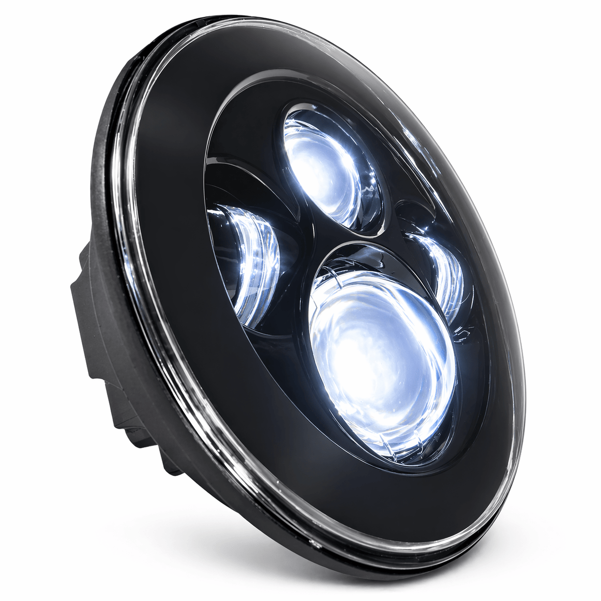 Eagle Lights 7" LED Headlight and 4.5" LED Passing Light Kit for Harley-Davidson and Indian Motorcycles - Generation I / Black