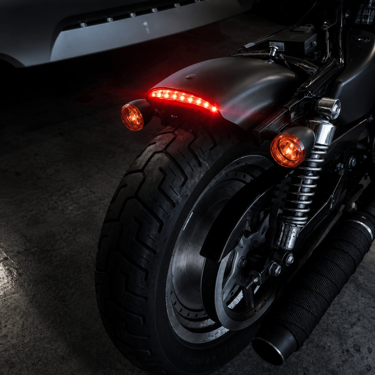 Eagle Lights 5-3/4" (5.75") Round Harley LED Headlight and Red LED Taillight Conversion / Upgrade Kit for Harley Sportster / Dyna