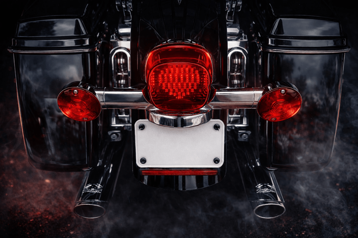 Eagle Lights Flashing Strobe Layback LED Tail Brake Light Kit for Harley-Davidson® - No Window