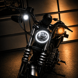 Eagle Lights Midnight Edition Front and Rear Turn Signals, Running Lights and Strobing Rear LED Turn Signal Kit for Harley-Davidson® Motorcycles - 1157 Front Base / 1157 Rear Base