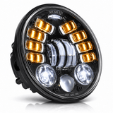 Eagle Lights 5 3/4" LED Projector Headlight with Integrated Turn Signals for Harley Davidson 5.75'' LED Projection Head Lamp