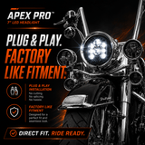 Eagle Lights Apex Pro™ 7" LED Headlight for Harley-Davidson® Motorcycles