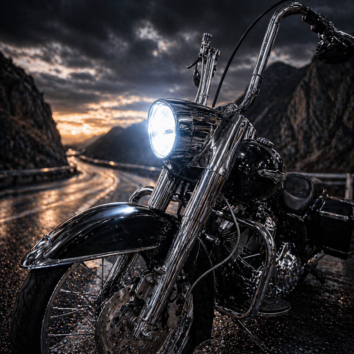 Eagle Lights 7" Complex Reflector LED Headlight for Harley-Davidson® and Indian® Motorcycles