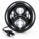 Eagle Lights 7" LED Headlight and 4.5" LED Passing Light Kit for Harley-Davidson and Indian - Generation II / Black