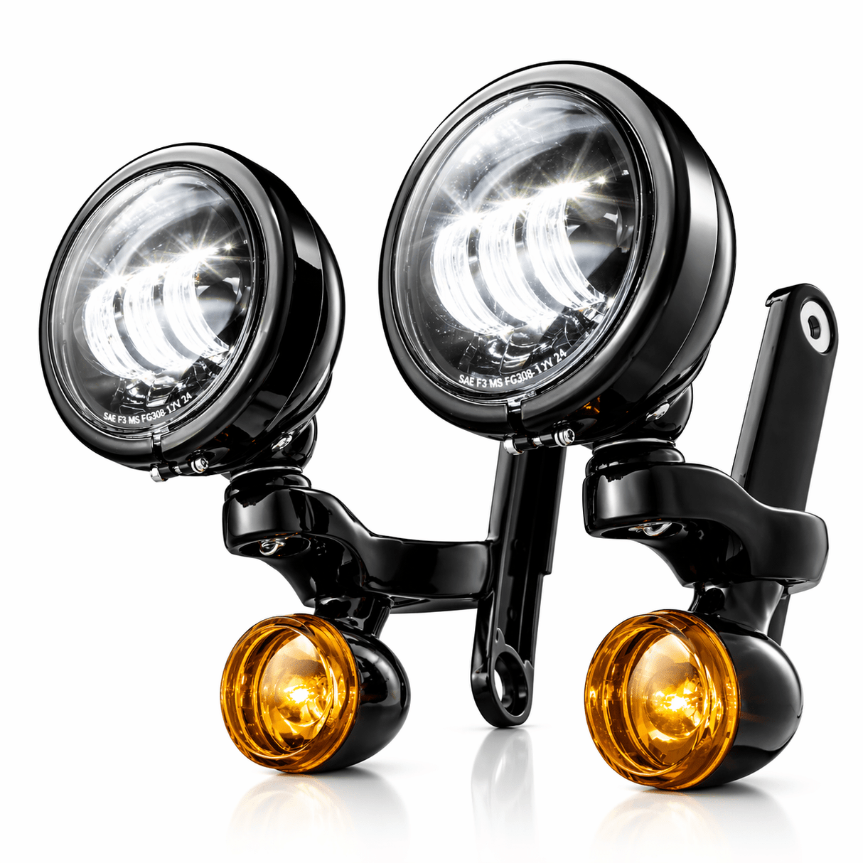 Eagle Lights 4.5" LED Spot Lights and Hardware for Harley-Davidson® Street Glide and Electra Glide