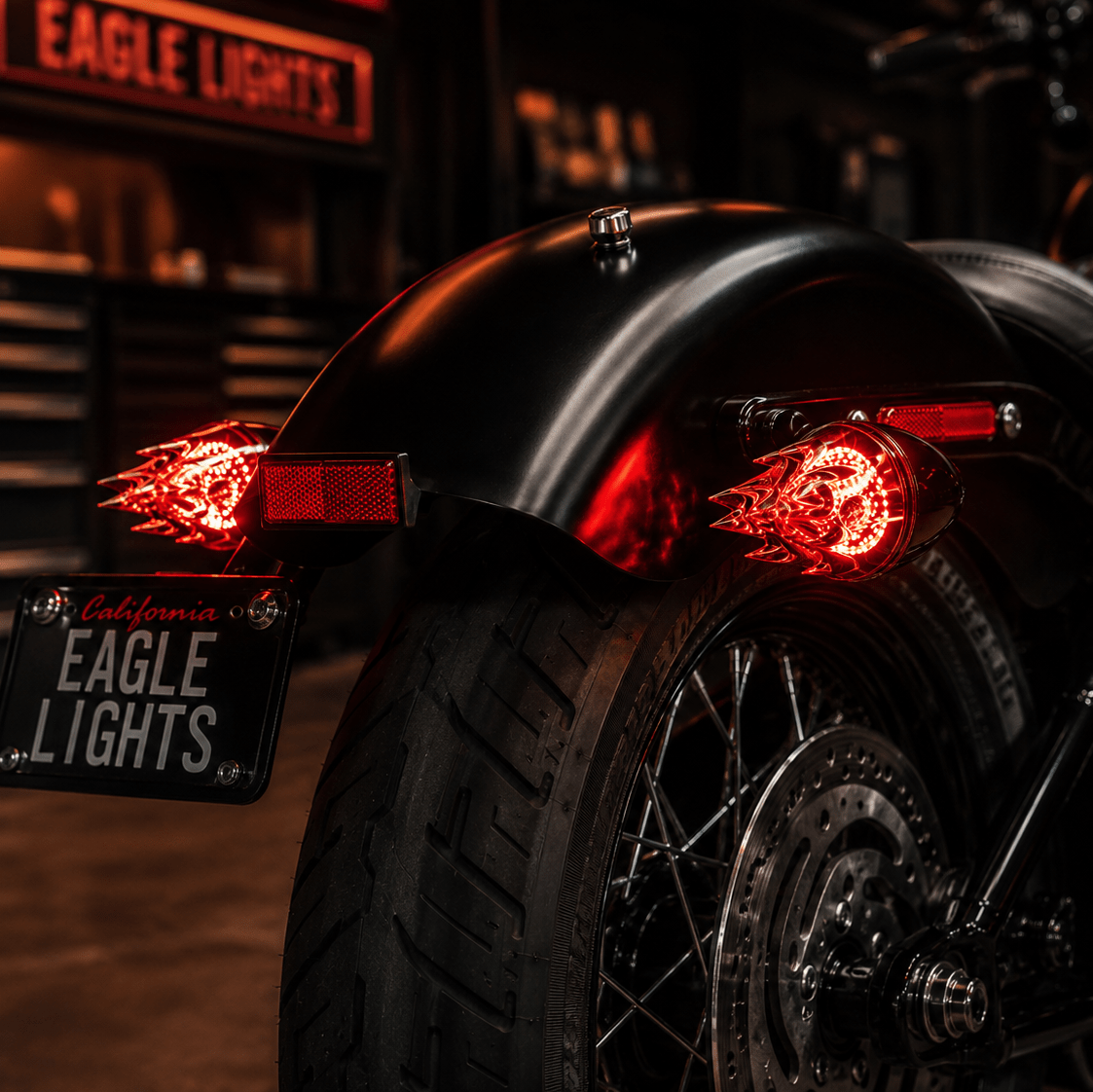 Eagle Lights INFERNO LED Flame Lens for Harley Davidson Motorcycles - Turn Signal - 1156 Base