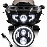 Eagle Lights Generation II Indian® Challenger / Pursuit LED Headlight Kit with Halo Ring