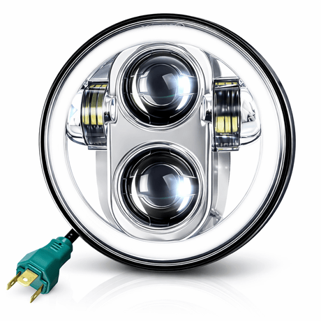 Eagle Lights 5 3/4" LED Headlight Kit with Halo Ring for Harley-Davidson® and Indian® Motorcycles - Generation II
