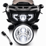 Eagle Lights Generation II Indian® Challenger / Pursuit LED Headlight Kit with Halo Ring