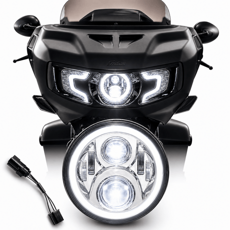 Eagle Lights Generation II Indian® Challenger / Pursuit LED Headlight Kit with Halo Ring