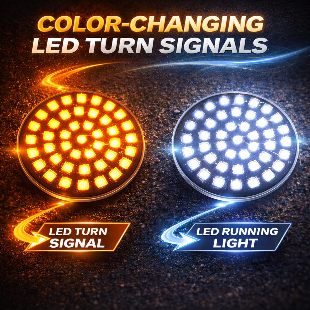 Eagle Lights Midnight Edition 2" Front LED Turn Signals for Harley-Davidson® Motorcycles