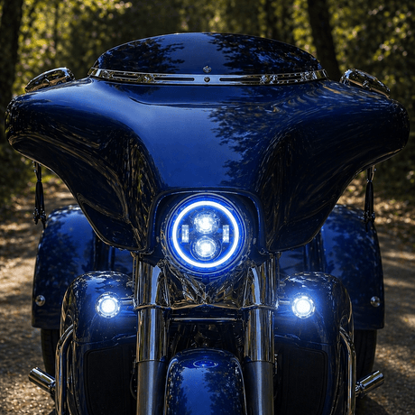 Eagle Lights 7" LED Headlight Kit for Harley-Davidson® and Indian® Motorcycles - Color Matched / Generation I