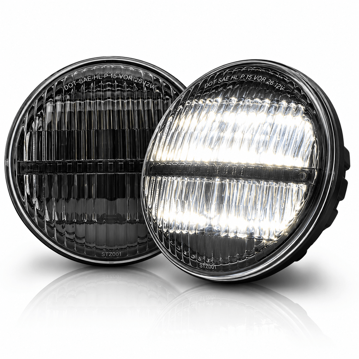Eagle Lights Heritage Beam™ 7-Inch PAR56 H6024 LED Headlight Pair for Classic Cars and Trucks