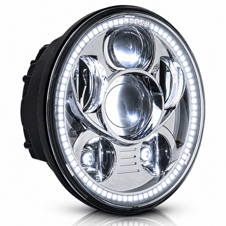 Eagle Lights 5 3/4" LED Headlight Kit with Halo Ring for 2018 - 2026 Harley-Davidson® Softail Low Rider / Street Bob / Standard Models - Chrome
