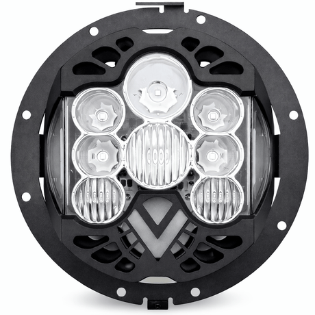 Eagle Lights 7 inch LED headlight for Harley-Davidson® motorcycles front view