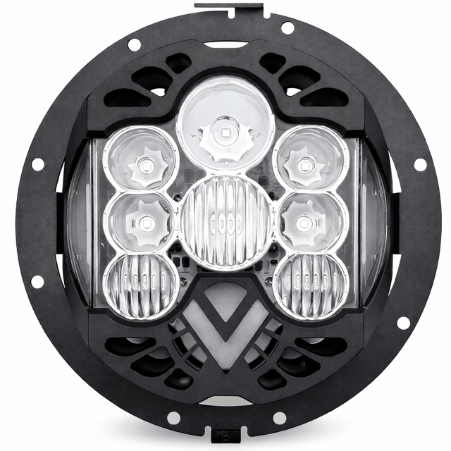 Eagle Lights 7 inch LED headlight for Harley-Davidson® motorcycles front view