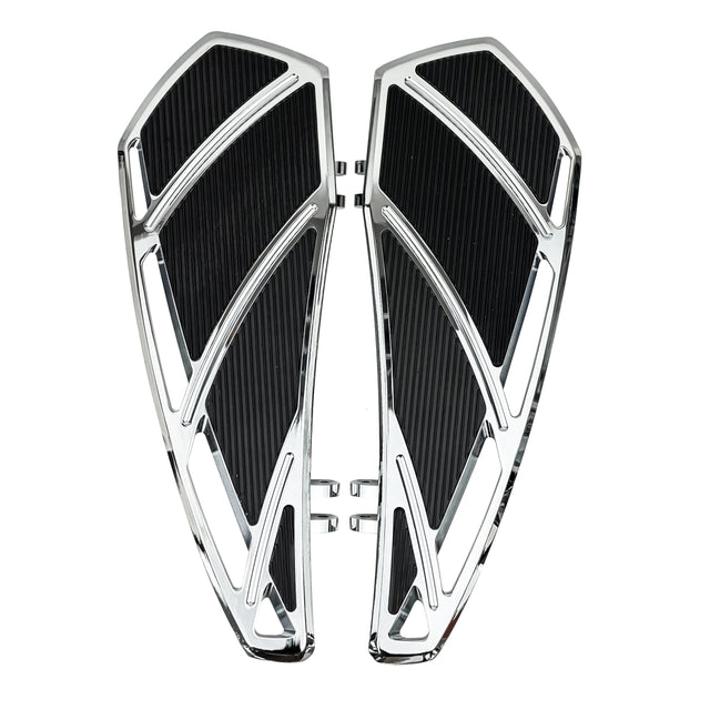 Eagle Lights IRONFLOOR Driver Floorboards for Harley-Davidson Touring and Softail Models - Chrome