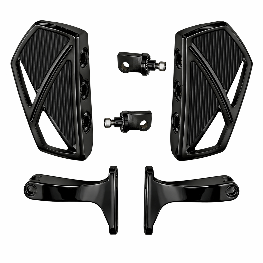 Eagle Lights IRONGRIP Passenger Floorboards for Harley-Davidson Touring Motorcycles Chrome