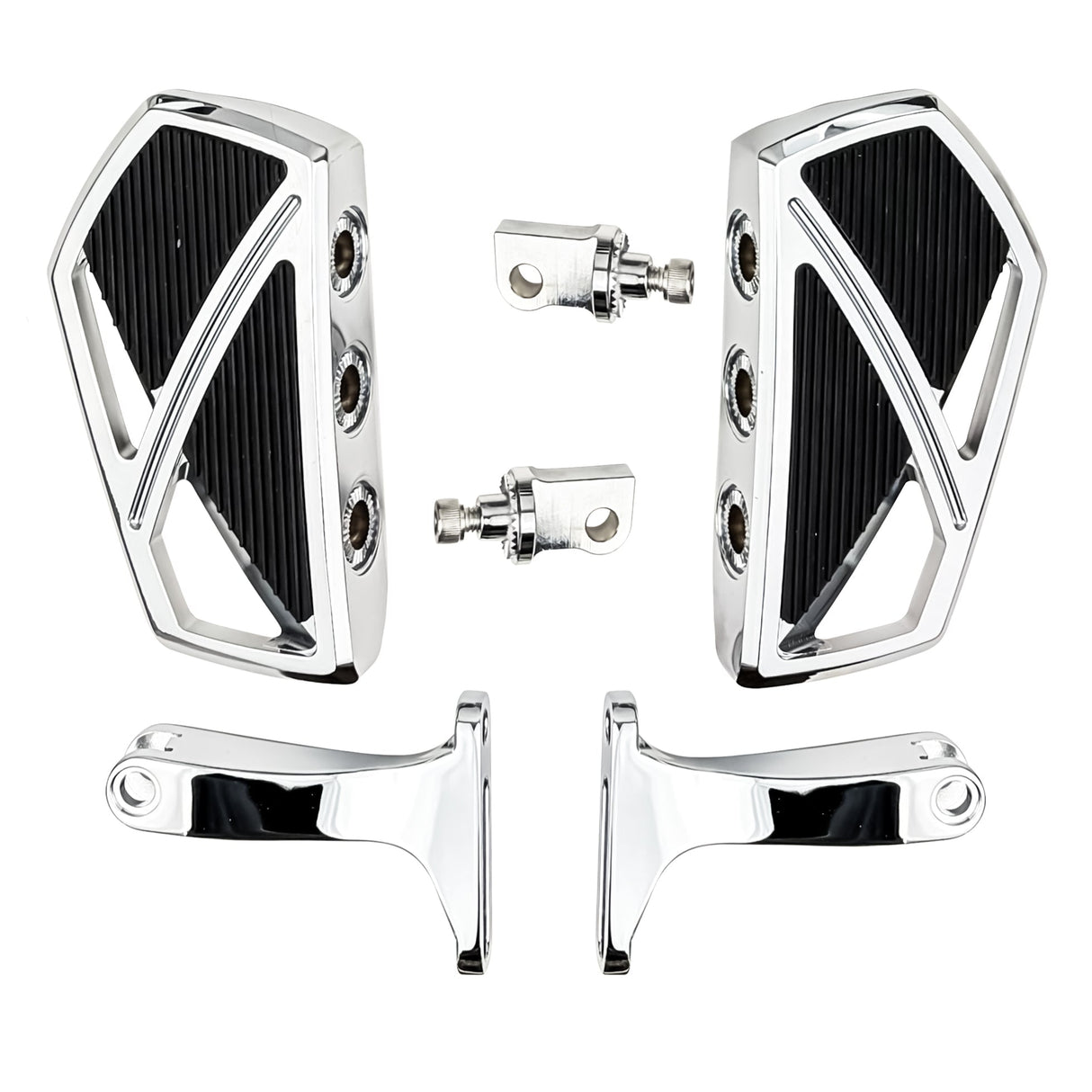 Eagle Lights IRONGRIP Passenger Floorboards for Harley-Davidson Touring Motorcycles Chrome