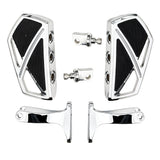 Eagle Lights IRONGRIP Passenger Floorboards for Harley-Davidson Touring Motorcycles Chrome
