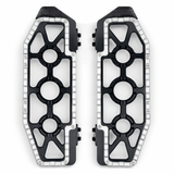 Eagle Lights Redline MX driver floor boards for Harley-Davidson Touring Softail motorcycles black chrome billet aluminum 