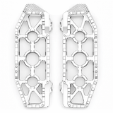 Eagle Lights Redline MX driver floor boards for Harley-Davidson Touring Softail motorcycles chrome billet aluminum 