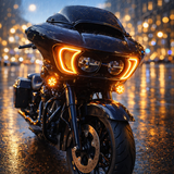 Eagle Lights Vent Insert HALOS LED Running Lights and Turn Signals for Harley-Davidson® Road Glide Motorcycles